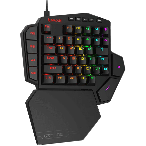 DITI K585 Wired Keypad Redragon K585 DITI One-Handed RGB Mechanical Wired Gaming Keyboard with Blue Switches - Image 1