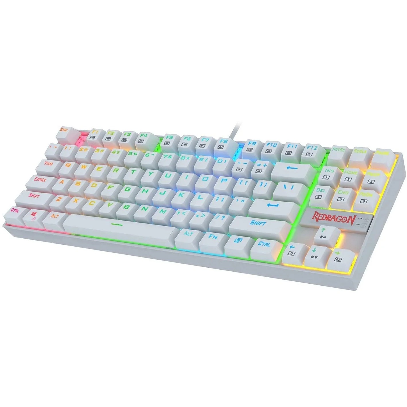 Redragon K552W KUMARA RGB Mechanical Gaming Keyboard Redragon K552W KUMARA RGB Mechanical Gaming Keyboard (White) - Image 1