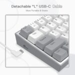Redragon FIZZ K617 60% RGB Mechanical Keyboard with Red Switches (White & Gray) - Image 7