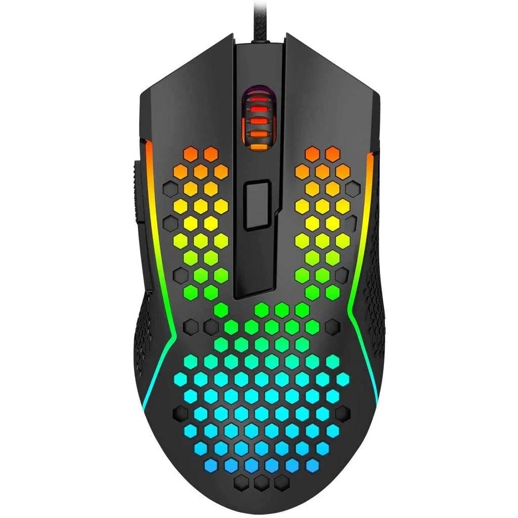 Redragon-Reaping-M987-Black -Honeycomb-Gaming-Mouse Redragon M987-K REAPING Lightweight Gaming Mouse, 12400 DPI (Black) - Image 1
