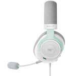 Havit Gamenote H2230E Wired Gaming Headset | Powerful Stereo Sound, Clear Noise-Reducing Microphone, 50mm Speaker Drivers, Comfortable Over-Ear Design, 3.5mm Connector – White & Cyan - Image 2