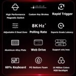 Madlions MAD60 HE 60% Hall Effect Wired RGB Gaming Keyboard – Black - Image 9