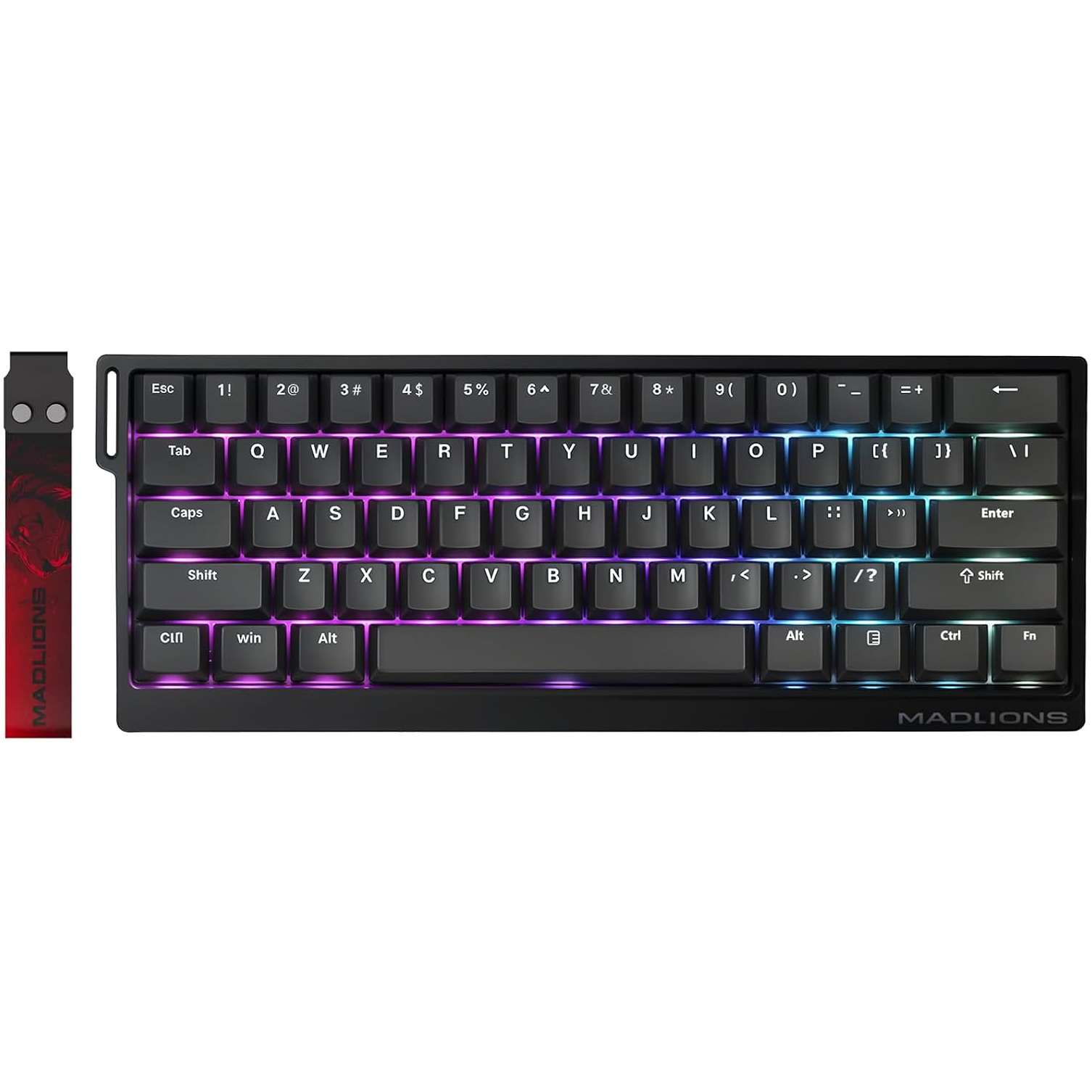 Madlions MAD60 HE 60% Hall Effect Wired RGB Gaming Keyboard Madlions MAD60 HE 60% Hall Effect Wired RGB Gaming Keyboard – Black - Image 1