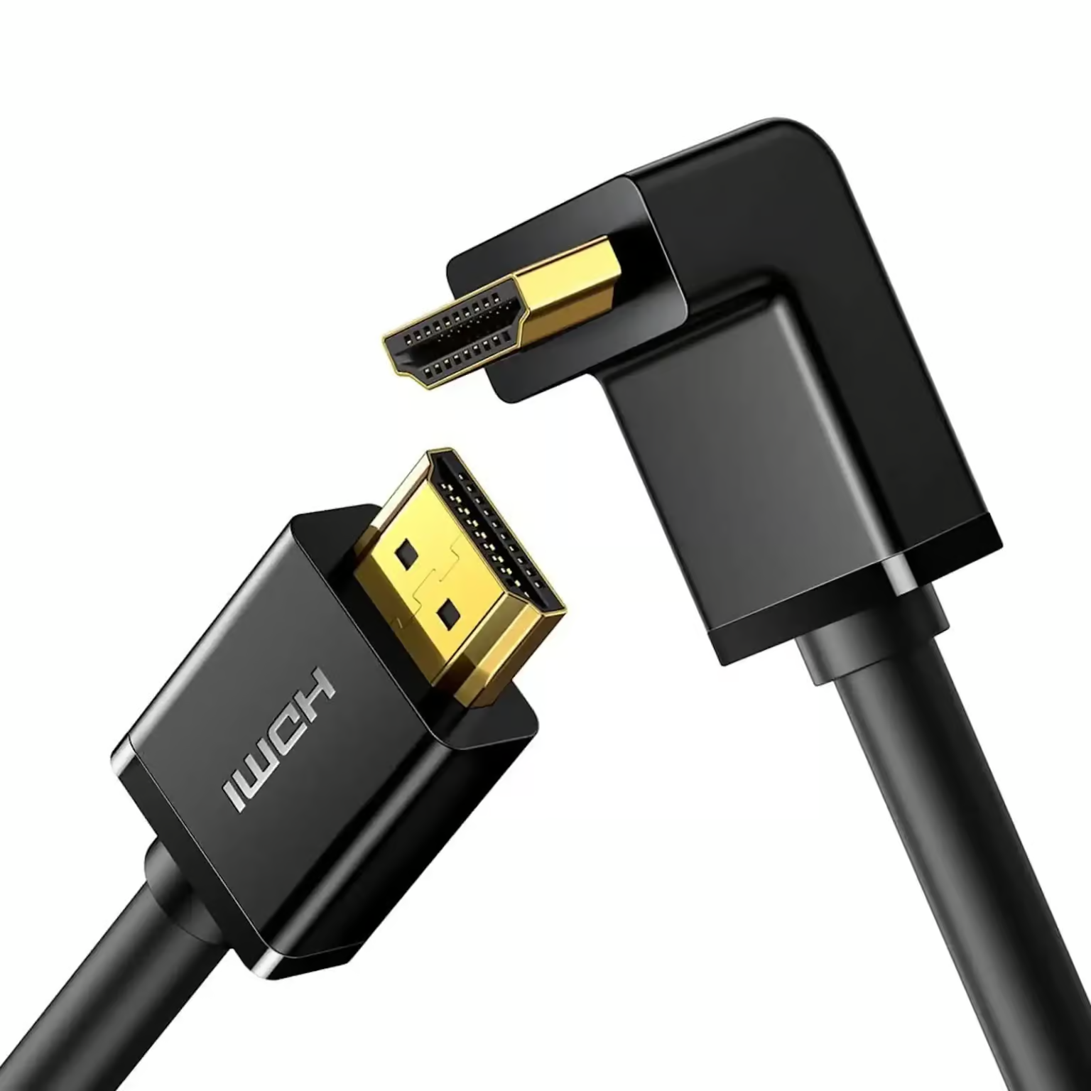 UGREEN -10173-HDMI-Cable-Right-Angle-4K-90-Degree UGREEN 10173 HDMI 4K 90-Degree Cable – Male-to-Male, 2m (Black) - Image 1