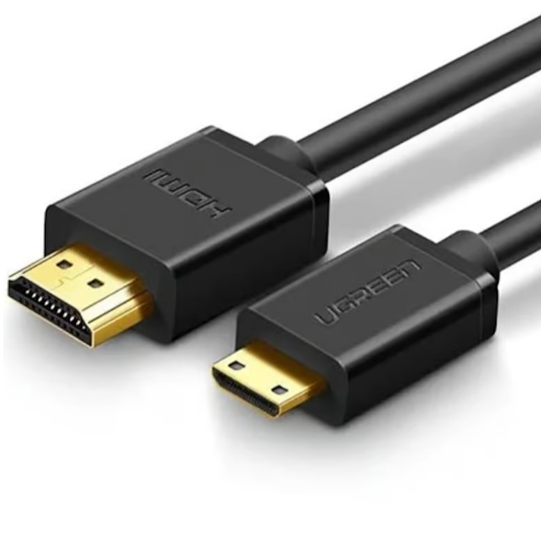 UGREEN 11167 Mini HDMI to HDMI Cable 1.5 M UGREEN 11167 Mini HDMI to HDMI 4K Cable – Male-to-Male, 1.5m (Black) - Image 1