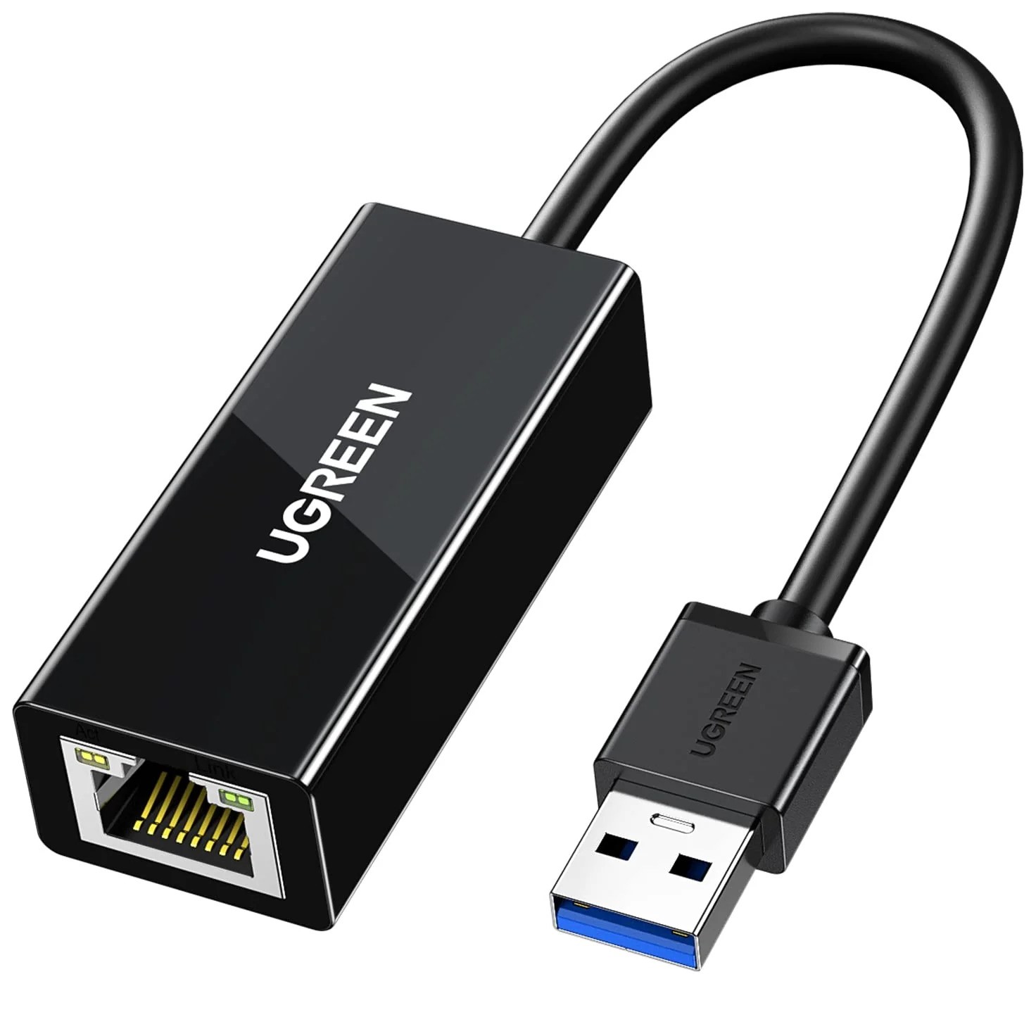 UGREEN 20256 USB 3.0 To RJ45 Gigabit Ethernet Adapter UGREEN 20256 USB 3.0 A To Gigabit Ethernet Adapter Black ABS 10cm - Image 1