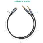UGREEN 20899 3.5mm Audio Splitter Cable, Aluminum Case – Female-to-2-Male - Image 4