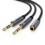 UGREEN 20899 3.5mm Audio Splitter Cable, Aluminum Case – Female-to-2-Male