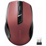 UGREEN 25752 Ergonomic Wireless Mouse – 2.4GHz & Bluetooth (Red, AA Battery Not Included)