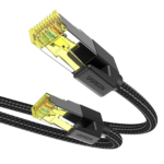 UGREEN 30791 Cat 7 Ethernet Cable, Pure Copper, Braided – 10m (Black)