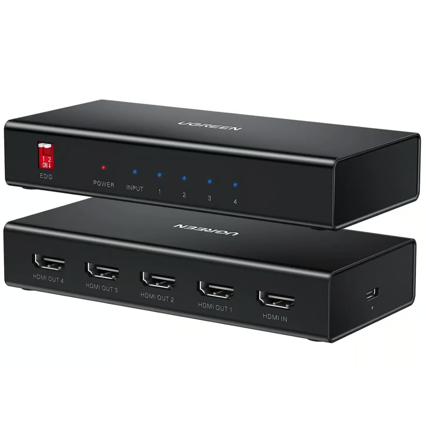 UGREEN 90514 HDMI Splitter 1 in 4 UGREEN 90514 HDMI Splitter 1 in 4 Out 4K@60Hz Support EDID HDCP 2.2/1.4 3D HDR - Image 1