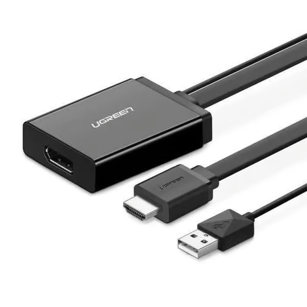 Ugreen-40238-HDMI-to-Displayport-Convertor UGREEN 40238 HDMI+USB Port To DP Converter 4K@30Hz 0.5M - Image 1