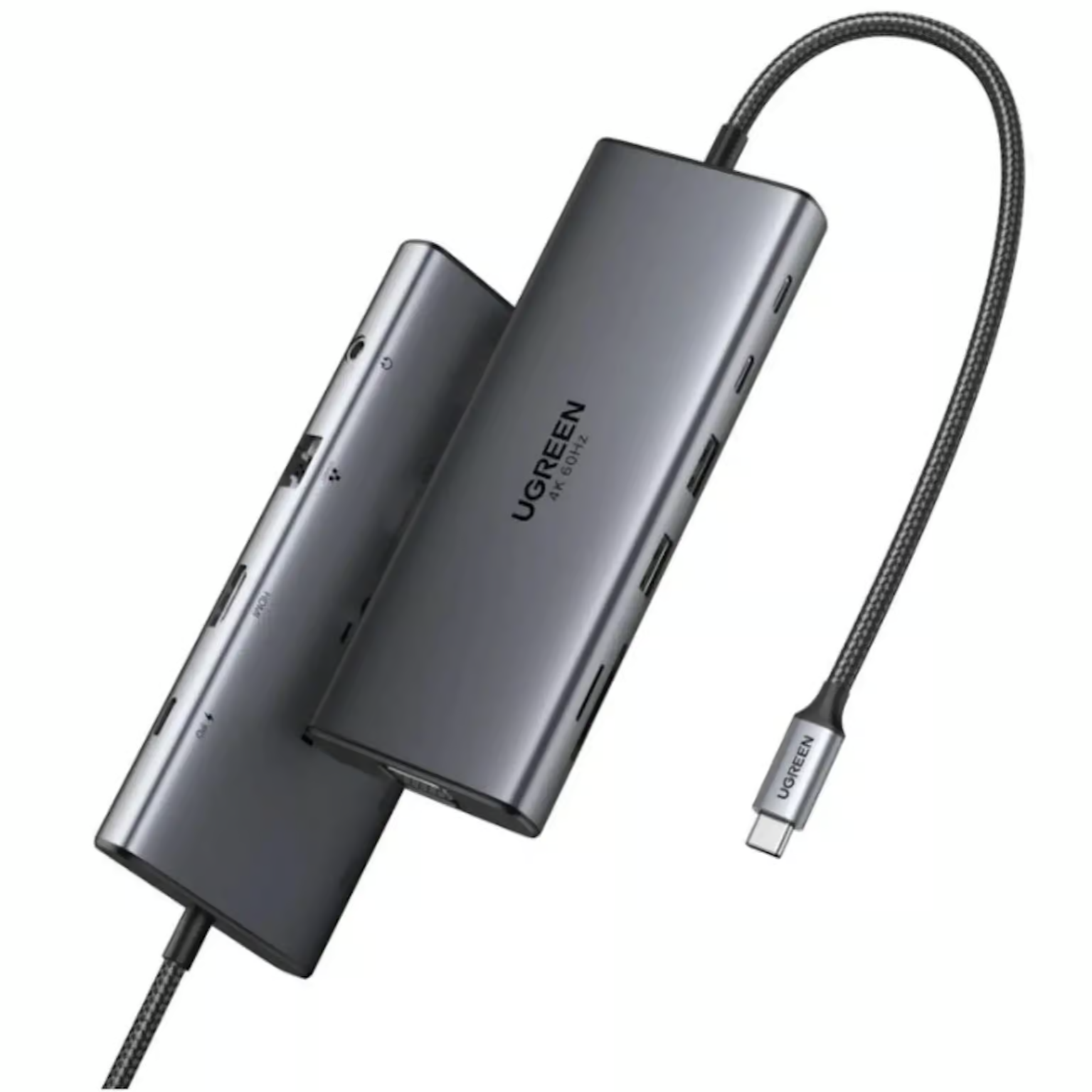 Ugreen 45520-11 -in-1-USB-C-Hub UGREEN 45520 USB-C Docking Station – HDMI 4K@60Hz, VGA, 2× USB-C, 2× USB-A, Gigabit LAN, SD/TF, 3.5mm, PD - Image 1