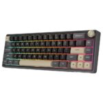 Royal Kludge R65 65% Wired Mechanical Gaming Keyboard – QMK/VIA, Chartreuse Switch, Hot-Swappable, Gasket Mount, RGB (Phantom) - Image 3