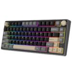 Royal Kludge R75 75% Wired Mechanical Gaming Keyboard – QMK/VIA, K Silver Linear Switch, Hot-Swappable, Gasket Mount, RGB (Phantom) - Image 2