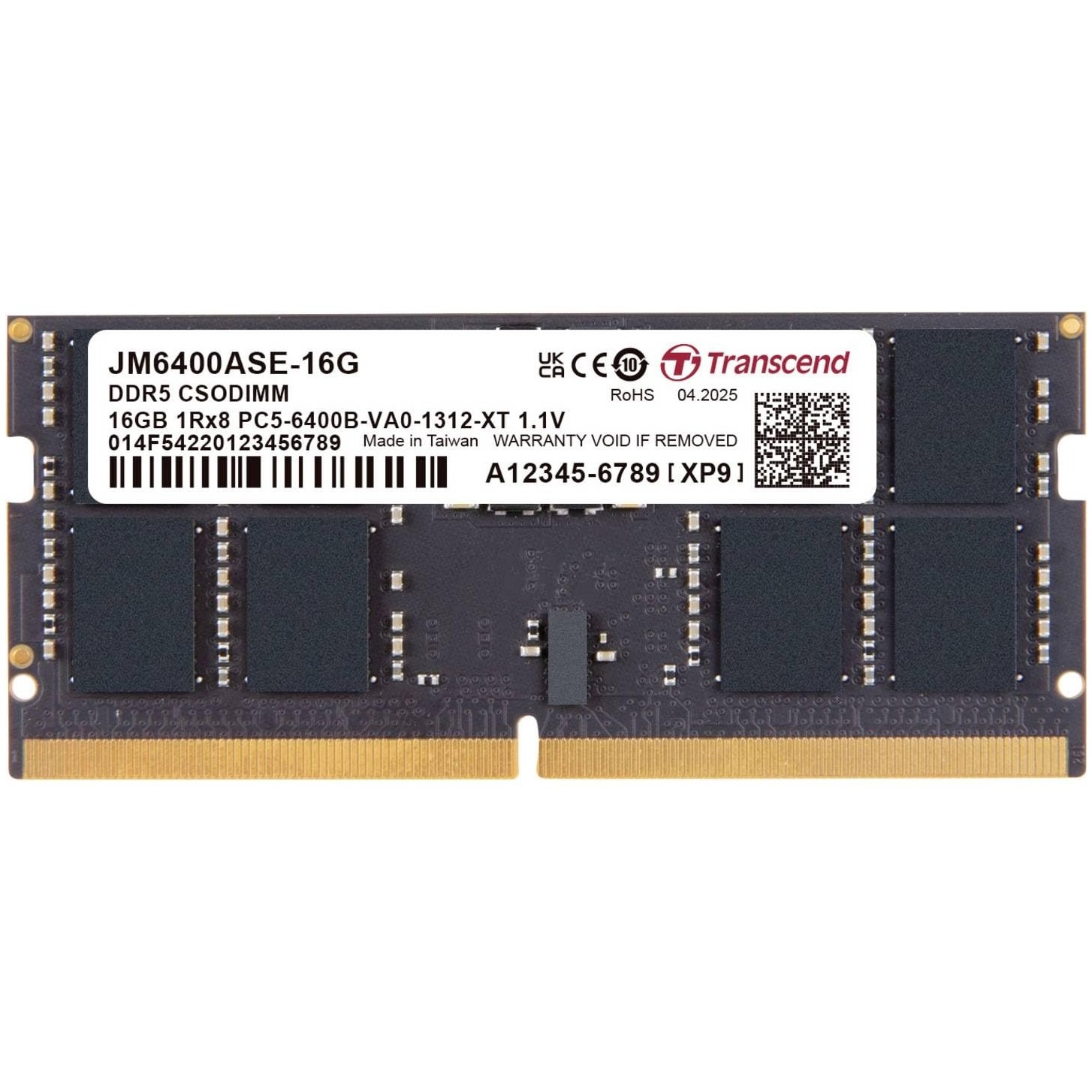 Transcend 16GB 6400MHZ LAPTOP DDR5 Transcend 16GB 6400MHZ LAPTOP DDR5 - Image 1