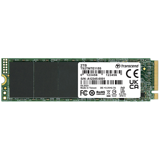 Transcend PCIe-SSD 115S Transcend MTE115S 2TB 2280 NVME Gen 3x4 - Image 1
