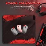 ATTACK SHARK CM02 eSport Gaming Mousepad (450x400x4 MM) Black/Red - Image 3
