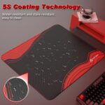 ATTACK SHARK CM02 eSport Gaming Mousepad (450x400x4 MM) Black/Red - Image 5