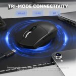 ATTACK SHARK G3 PRO Tri-mode Wireless Gaming Mouse with Charge Dock 25000 DPI Ultra Lightweight Black - Image 4