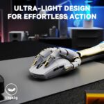 ATTACK SHARK G3 PRO Tri-mode Wireless Gaming Mouse with Charge Dock 25000 DPI Ultra Lightweight White - Image 3