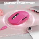 ATTACK SHARK G3 PRO Tri-mode Wireless Gaming Mouse with Charge Dock 25000 DPI Ultra Lightweight Berry Red - Image 4
