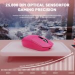 ATTACK SHARK G3 PRO Tri-mode Wireless Gaming Mouse with Charge Dock 25000 DPI Ultra Lightweight Berry Red - Image 3