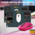 ATTACK SHARK G3 PRO Tri-mode Wireless Gaming Mouse with Charge Dock 25000 DPI Ultra Lightweight Berry Red - Image 6