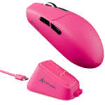ATTACK SHARK G3 PRO Tri-mode Wireless Gaming Mouse with Charge Dock 25000 DPI Ultra Lightweight Berry Red