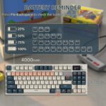 ATTACK SHARK K86 Wireless Mechanical Keyboard Retro Blue - Image 7