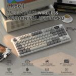 ATTACK SHARK K86 Wireless Mechanical Keyboard Retro Grey - Image 2