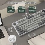 ATTACK SHARK K86 Wireless Mechanical Keyboard Retro Grey - Image 3