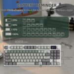 ATTACK SHARK K86 Wireless Mechanical Keyboard Retro Grey - Image 9