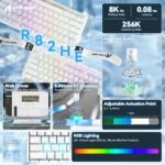 ATTACK SHARK R82 HE Rapid Trigger Keyboard Magnetic Switch with 0.005MM RT White Contour - Image 2