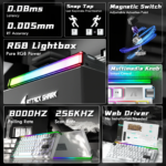 ATTACK SHARK R85 HE Rapid Trigger Keyboard Magnetic Switch with Custom Lightbox Moonlight - Image 9