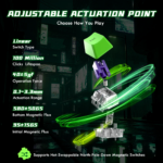 ATTACK SHARK R85 HE Rapid Trigger Keyboard Magnetic Switch with Custom Lightbox Black - Image 9