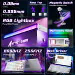 ATTACK SHARK R85 HE Rapid Trigger Keyboard Magnetic Switch with Custom Lightbox White Contour - Image 4