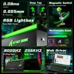 ATTACK SHARK R85 HE Rapid Trigger Keyboard Magnetic Switch with Custom Lightbox Black - Image 4