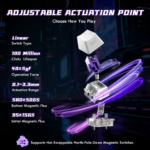 ATTACK SHARK R85 HE Rapid Trigger Keyboard Magnetic Switch with Custom Lightbox White Contour - Image 9