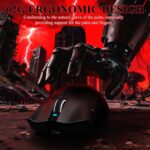 ATTACK SHARK V3PRO Ultra-Light Tri-Mode Gaming Mouse with Charging Dock Black - Image 3