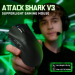 ATTACK SHARK V3 Ultra-Light Tri-Mode Gaming Mouse Black - Image 2