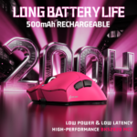 ATTACK SHARK V3 Ultra-Light Tri-Mode Gaming Mouse Rose Red - Image 3