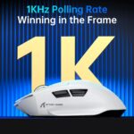 ATTACK SHARK V6 Ultra-Light Tri-Mode Gaming Mouse White - Image 8