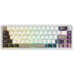 ATTACK SHARK X66 Wireless Mechanical Keyboard with Side Printed PBT Keycaps Cheese White