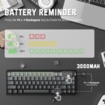 ATTACK SHARK X66 Wireless Mechanical Keyboard with Side Printed PBT Keycaps Moonlight - Image 10