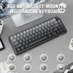ATTACK SHARK X66 Wireless Mechanical Keyboard with Side Printed PBT Keycaps Moonlight - Image 3