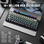 ATTACK SHARK X66 Wireless Mechanical Keyboard with Side Printed PBT Keycaps Moonlight - Image 6