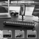 ATTACK SHARK X66 Wireless Mechanical Keyboard with Side Printed PBT Keycaps Moonlight - Image 4