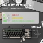 ATTACK SHARK X66 Wireless Mechanical Keyboard with Side Printed PBT Keycaps Starry Black - Image 7