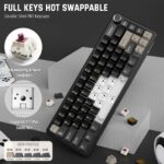 ATTACK SHARK X66 Wireless Mechanical Keyboard with Side Printed PBT Keycaps Starry Black - Image 6